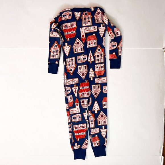 Hanna Andersson Gingerbread Village One-Piece Pajamas, Size 3T - Picture 3 of 5